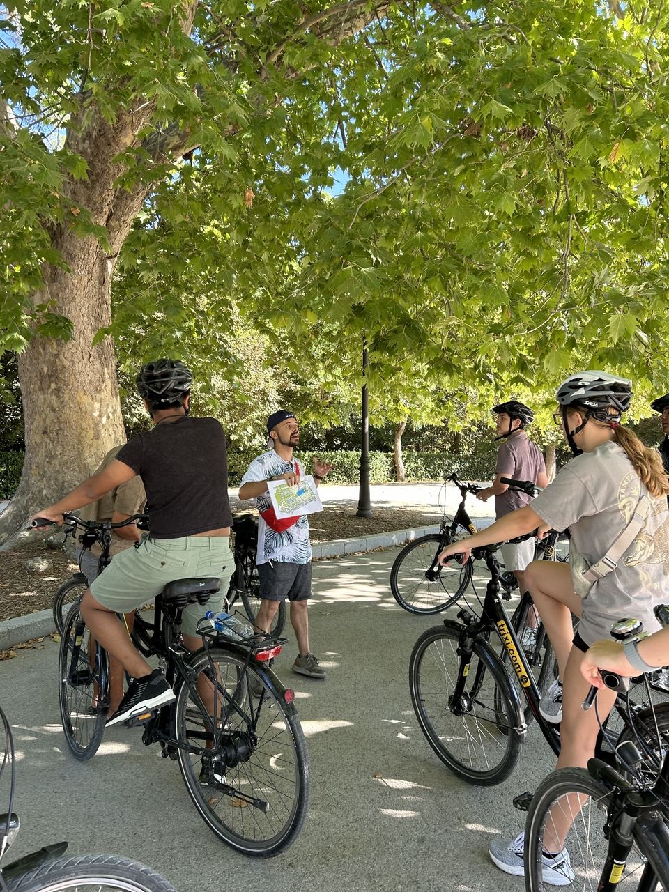 Our students seeing the map of Retiro park before we set off!