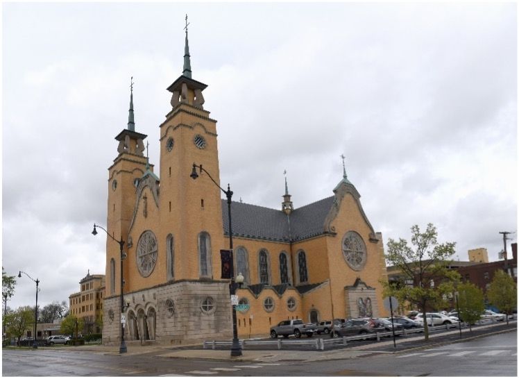  Lithuanian church of the Nativity of the Blessed Virgin Mary in Chicago, built in 1957