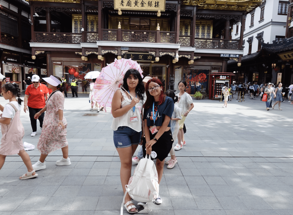 An umbrella is perfect for the hot and sunny day.