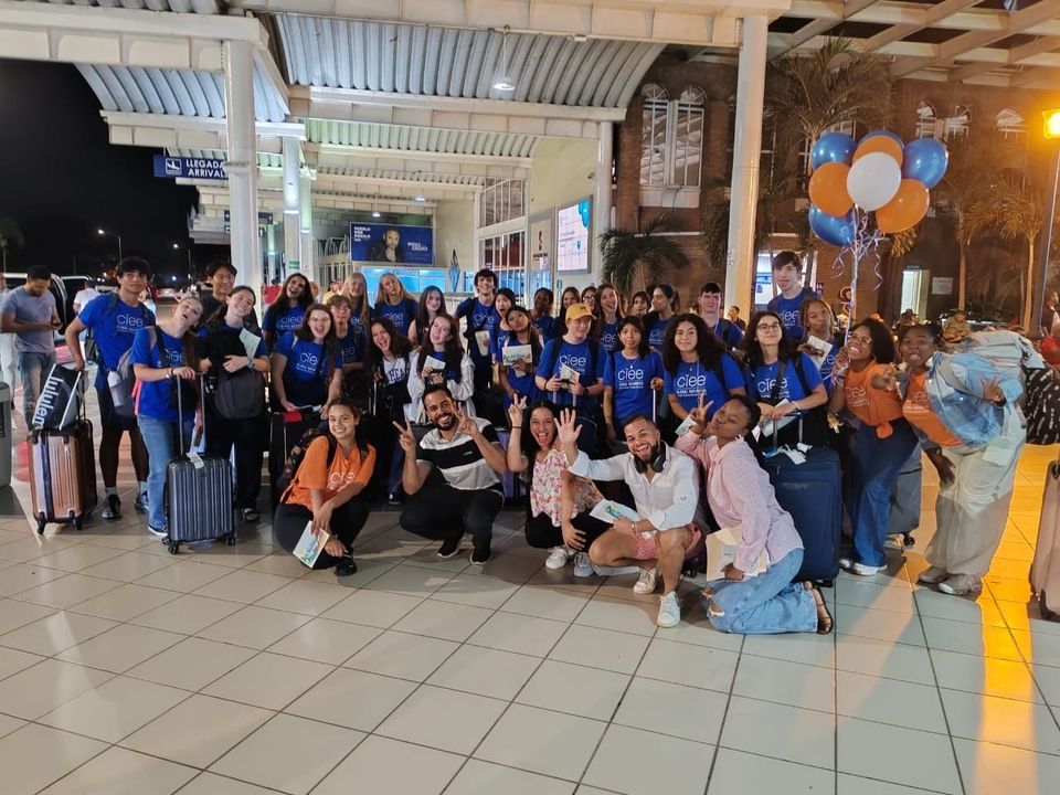 The CIEE Team meeting students after their group flight to Santiago!