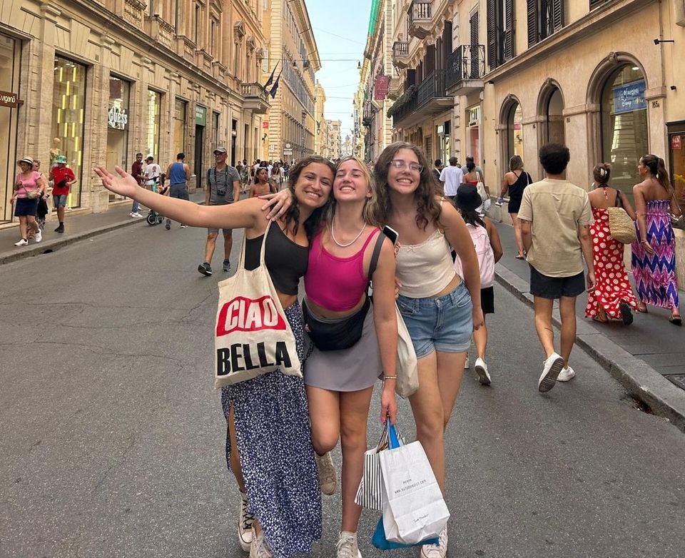 Shopping in rome on my high school summer abroad.