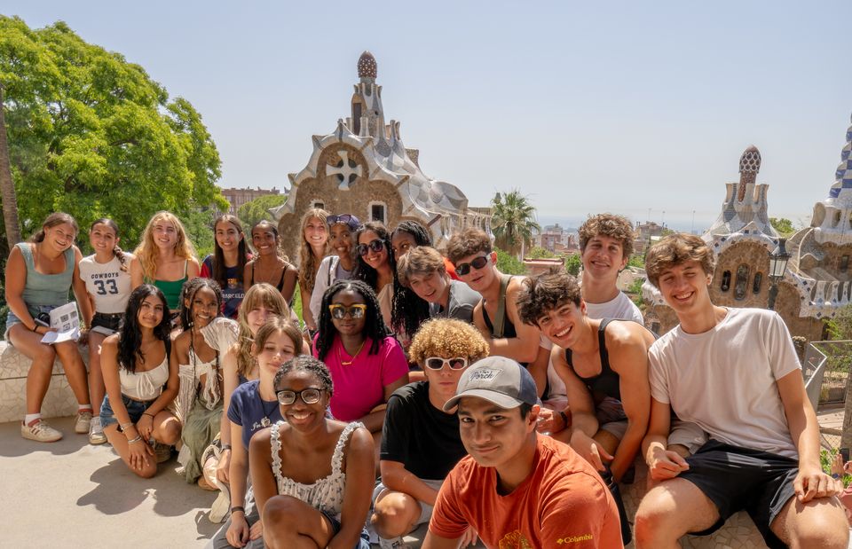 Group in Parc Güell