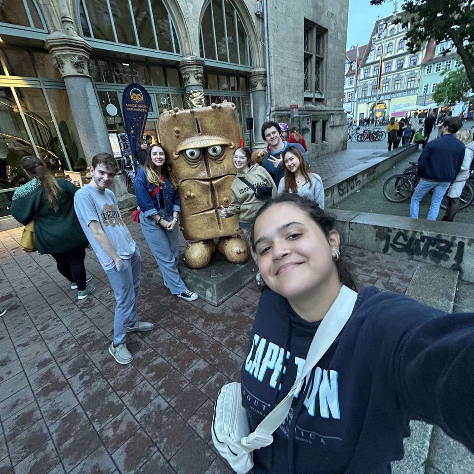 study abroad germany students street walking